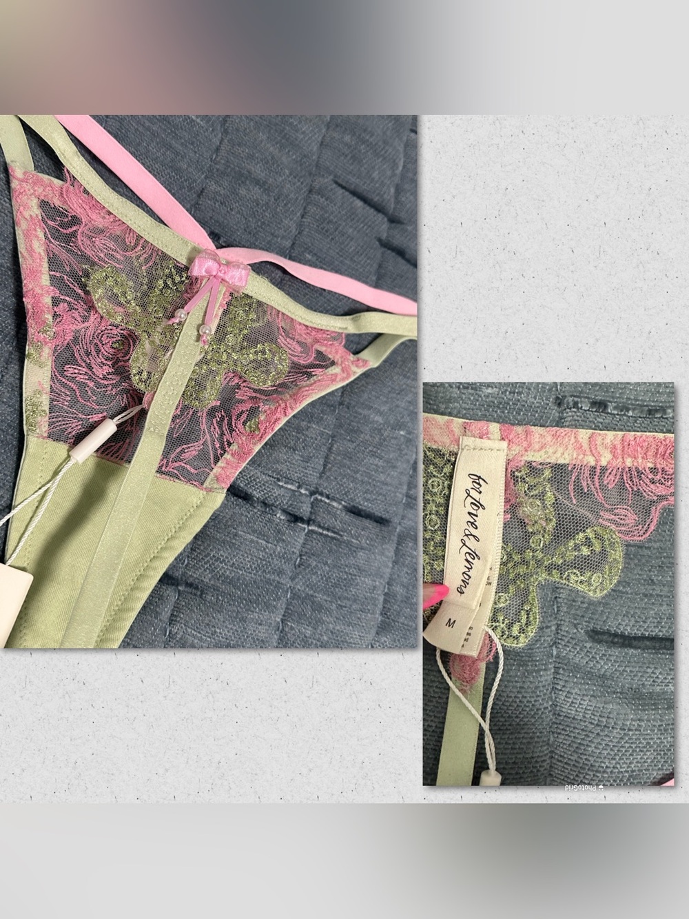 For Love And Lemons Blakely Bra & G-String Set - Picture 3 of 10